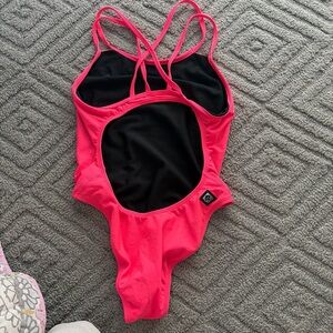 Pink and One-Piece Swimsuit